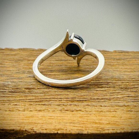 Womens Onyx Ring Sz 7 - Picture 4 of 5